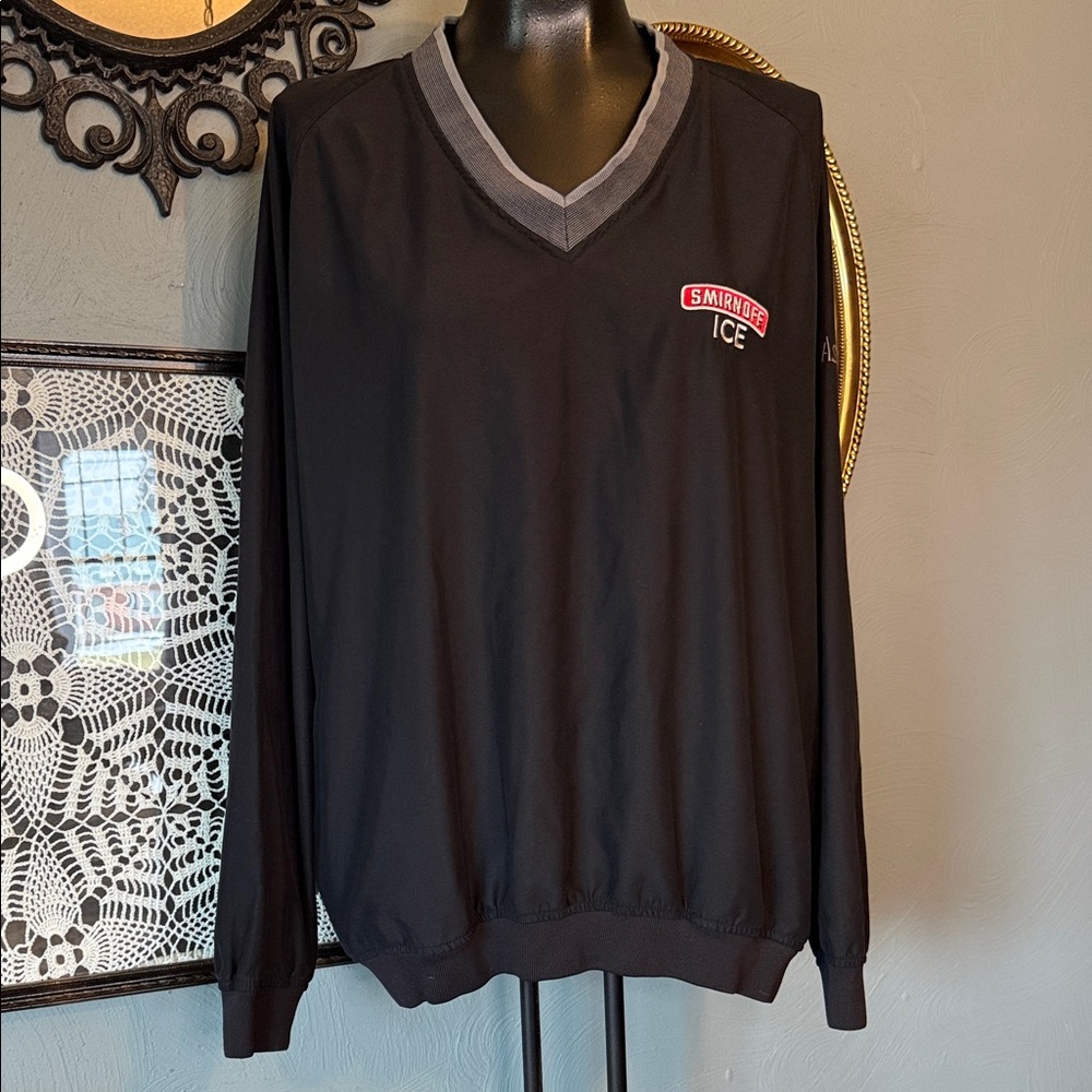 Ashworth Black and Gray V-Neck Sweater